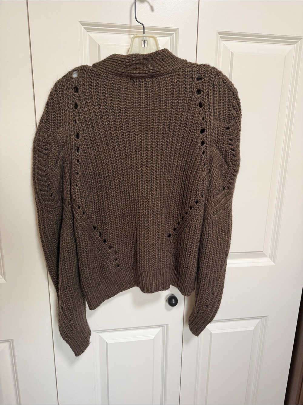 DRIFTWOOD Brown Chunky Knit Button-Front Cardigan - Picture 6 of 6